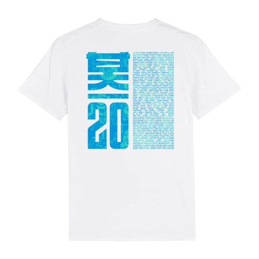 Shogun Audio 20 Years Tshirt Blue on White